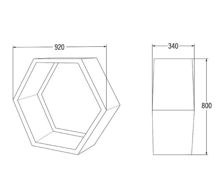 Holzlege Kaminholzregal Cortenstahl Individuelles Holzlager Brennholz Hexagon