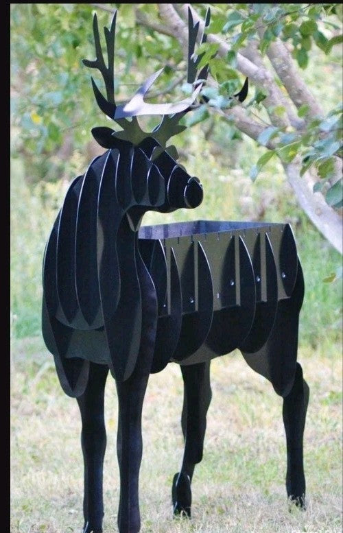 Hirsch Grill Gartendeko Skulptur