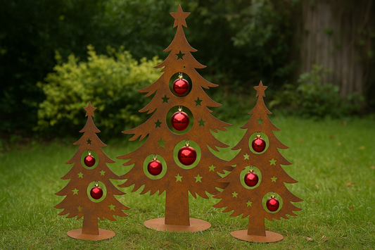 Metall-Weihnachtsbäume – Stilvoll. Zeitlos. Besonders. ✨ Edelrost oder schwarz