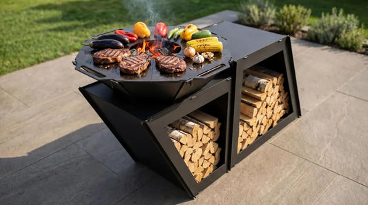 IGNIS NOVA ONE Outdoor Küche aus Stahl – Feuerstelle & Grill, schwarz matt, modular