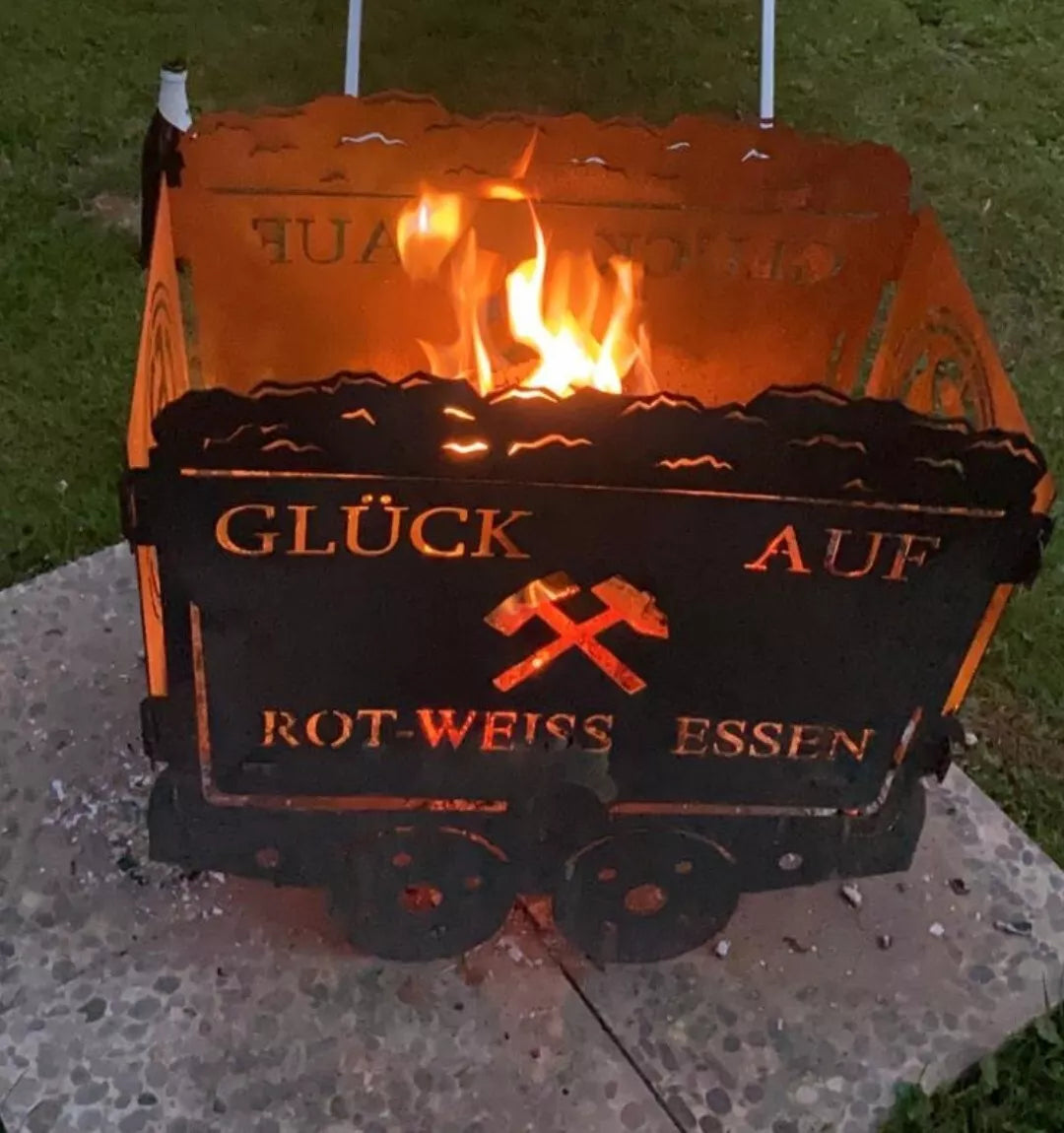 Lore Förderwagen Glück Auf Ruhrpott Herz auf Kohle geboren !