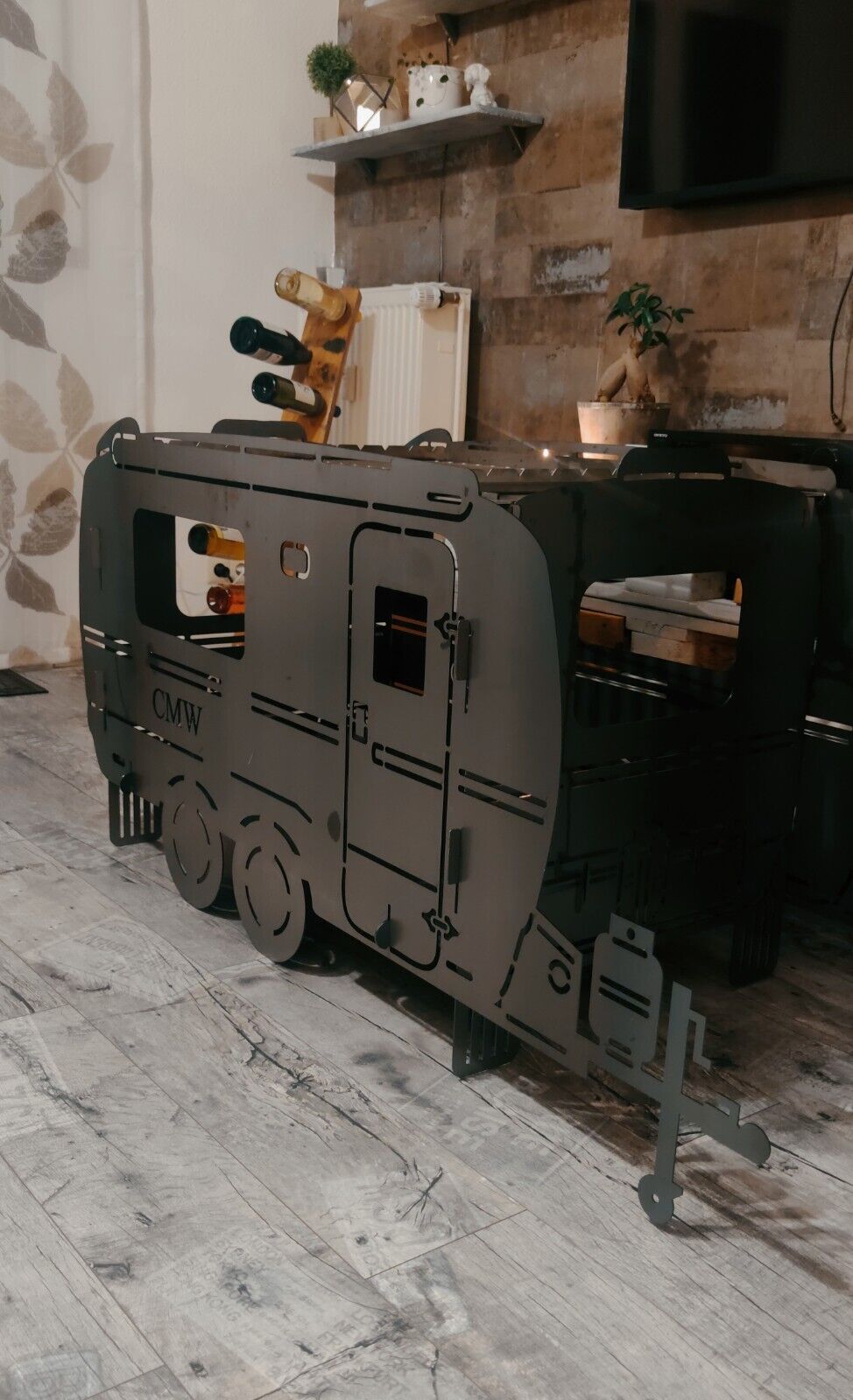 Feuertonne Feuerkorb Wohnwagen Camper Grill  Stecksystem Personalisierbar