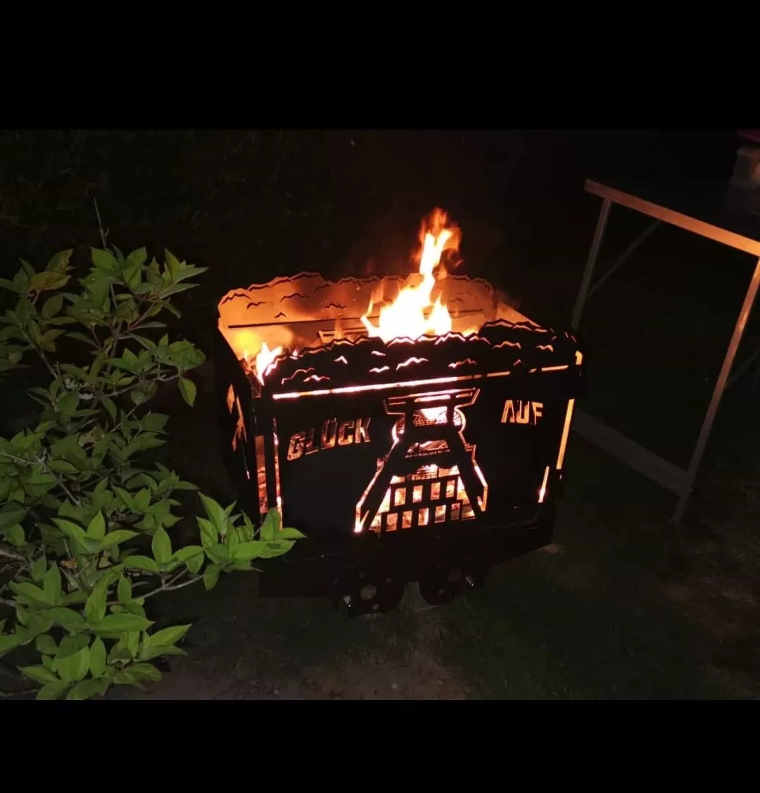 Lore Förderwagen Glück Auf Ruhrpott Herz auf Kohle geboren !