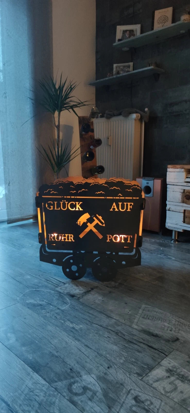 Lore Förderwagen Glück Auf Ruhrpott Herz auf Kohle geboren !