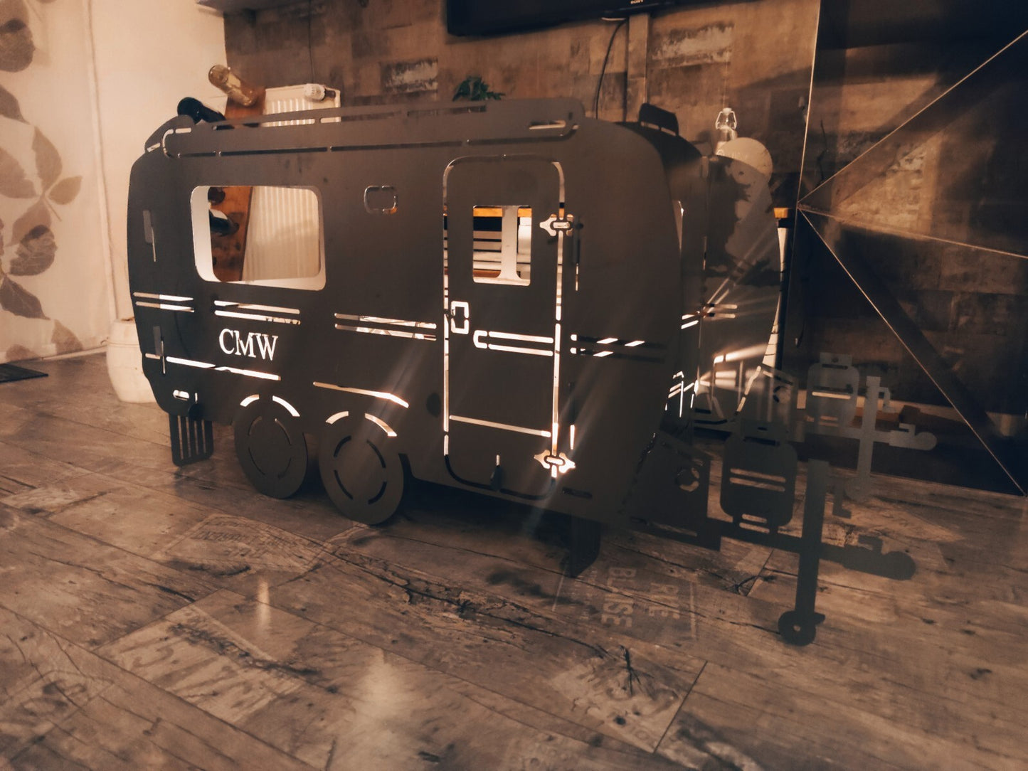 Feuertonne Feuerkorb Wohnwagen Camper Grill  Stecksystem Personalisierbar