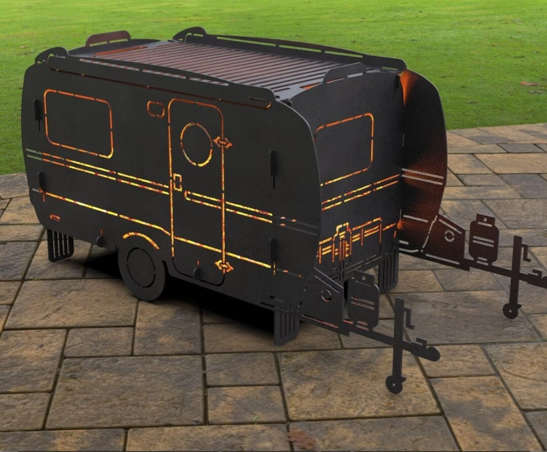 Feuertonne Feuerkorb Wohnwagen Camper Grill  Stecksystem Personalisierbar